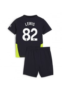 Manchester City Rico Lewis #82 Babytruitje Uit tenue Kind 2024-25 Korte Mouw (+ Korte broeken)